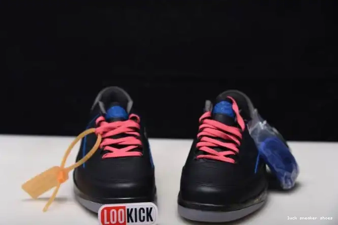 Cheap LUCY SP Black DJ4375-004 Blue Retro Jordan 2 Off-White Low 0407